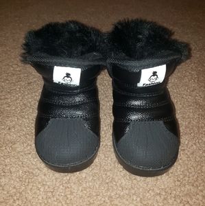 Black Fashion Fur Toddler Girl Boots